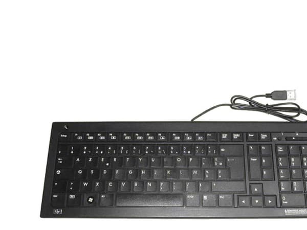 HP 505129-131, Full størrelse (100 og), Koblet med ledninger (ikke trådløs), USB, QWERTY, Sort Sort