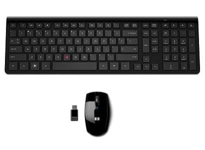 HP 671508-231, Full størrelse (100 og), Trådløs, RF kabel-fri, Sort, Mus inkludert Sort