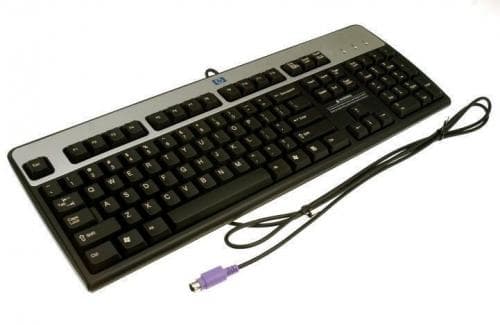 HP Windows - Tastatur - PS/2 - Belgisk - sølv, karbonitt Sort, Sølv