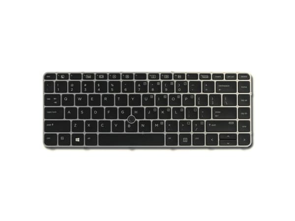 HP - Ersättningstangentbord för bärbar dator - bakgrundsbelyst - för EliteBook 745 G3 Notebook, 840 G3 Notebook