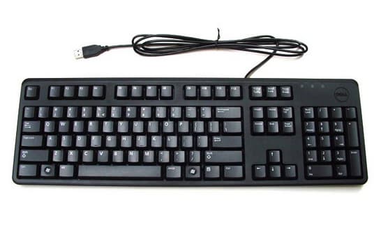 Dell KB212-B QuietKey - Tangentbord - USB - USA, internationellt - svart Svart