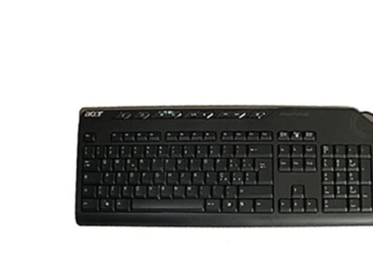 Chicony KG-0766 - Tangentbord - trådlös - 2.4 GHz - brittisk - svart - för Aspire M3910, M7721, M7811, X3900, X3950, X5300, X5900; Veriton Z410, Z411 Svart