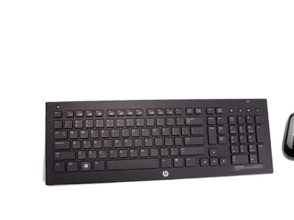 HP 628688-181, Fullstor (100 %), Trådlös, RF Trådlös, AZERTY, Svart, Mus inkluderad