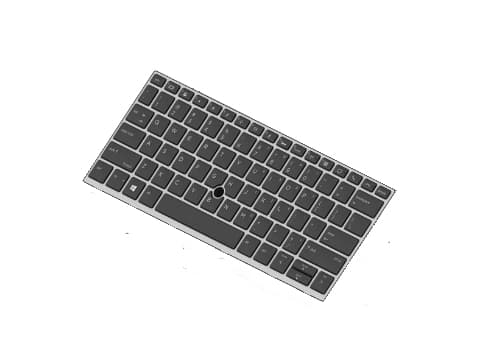 HP L15500-A41, Tastatur, Belgisk, Bakgrunnsbelyst tastatur, HP, EliteBook 830 G5