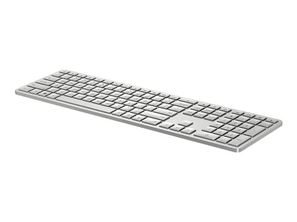 HP 970 - Tangentbord - bakgrundsbelyst - trådlös - 2.4 GHz, Bluetooth - för HP 15s; Laptop 14s, 15, 15s, 17 Silver
