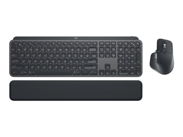 Logitech MX Keys Combo for Business - 2:a generationen - sats med tangentbord och mus - bakgrundsbelyst - trådlös - Bluetooth LE - AZERTY - fransk -