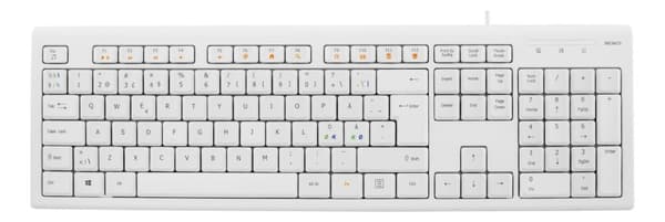 DELTACO Tangentbord, nordisk layout, USB, 1,1m kabel, vit