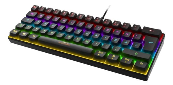 DELTACO GAMING mechanical keyboard with 60% layout, RGB, red switches Sort