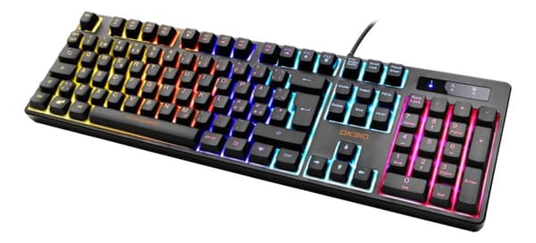DELTACO GAMING DK310 Mechanical keyboard, Red switches, RGB, black Svart