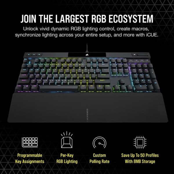 Corsair K70 Pro RGB Black Gamingtangentbord