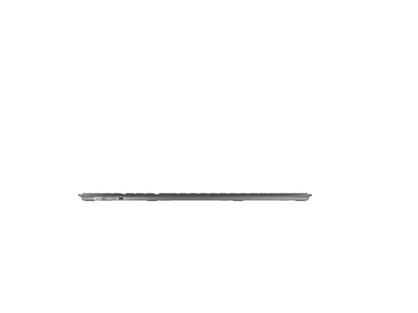 CHERRY KW 9100 SLIM - Tangentbord - trådlös - 2.4 GHz, Bluetooth 4.0 - QWERTY - Engelska - Europa - tangentbrytare: CHERRY SX - svart, silver