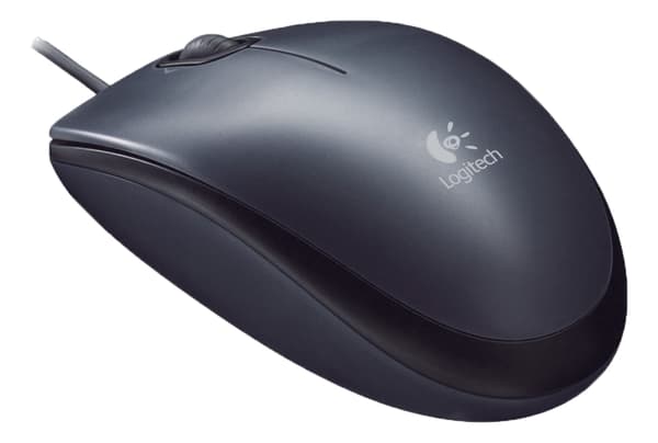 M90 optisk USB-mus med ledning, svart Grå