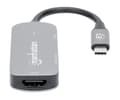 Miniatyrbild 4 av 5: Manhattan 130707, Kabel, USB 3.2 Gen 1 (3.1 Gen 1) Type-C, 100 W, Gjuten aluminium, 3840 x 2160 pixlar, 30 hz