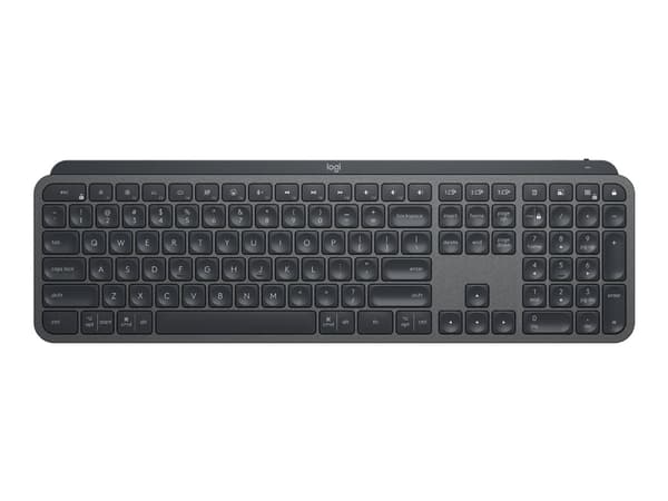 Logitech MX Keys combo for Business Gen 2, RF Wireless + Bluetooth, Näppäimen saksikytkin, QWERTY, LED, Grafiitti, Sisältää hiiren