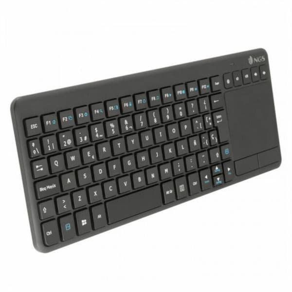 Trådlöst Tangentbord NGS TV Warrior Svart Qwerty Spanska Svart