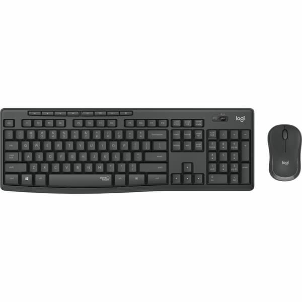 Tastatur og trådløs mus Logitech 920-009870 Trådløst Sort Grå Grafit portugisisk Grafit