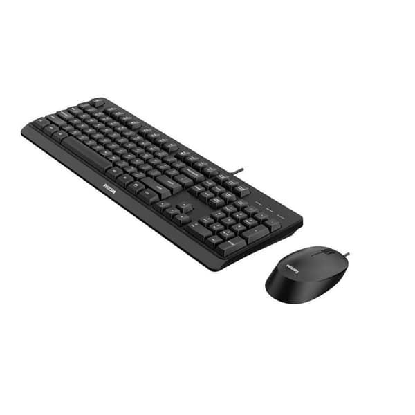 Tastatur og mus Philips SPT6207BL/16 Spansk qwerty Sort