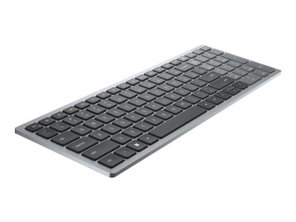 Dell Multi-Device KB740 - Tangentbord - kompakt - trådlös - 2.4 GHz, Bluetooth 5.0 - QWERTY - USA, internationellt - Titan gray - med 3 års avancerad