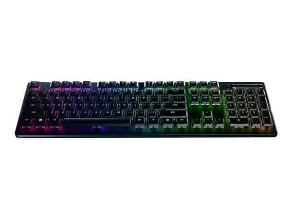 Razer DeathStalker V2 Pro - Tangentbord - bakgrundsbelyst - trådlös - 2.4 GHz, Bluetooth 5.0 - Nordisk - tangentbrytare: röda Razer linjära optiska b
