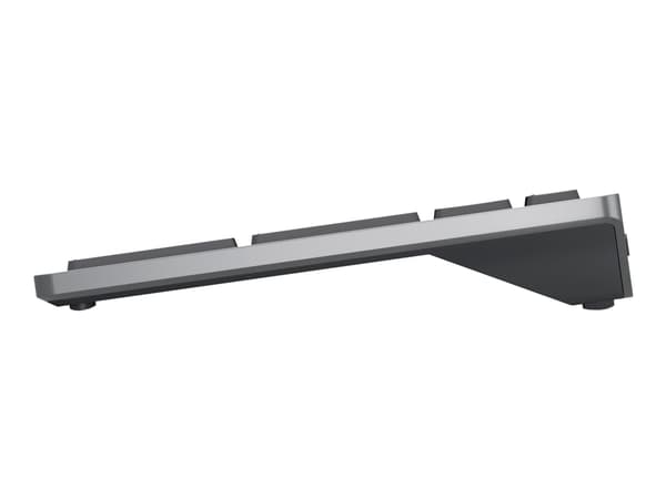 Dell Multi-Device KB740 - Tangentbord - kompakt - trådlös - 2.4 GHz, Bluetooth 5.0 - QWERTY - ryska - Titan gray - med 3 års avancerad utbytesservice