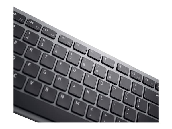 Dell Multi-Device KB700 - Tangentbord - trådlös - 2.4 GHz, Bluetooth 5.0 - QWERTY - USA, internationellt - Titan gray - med 3 års avancerad utbytesse