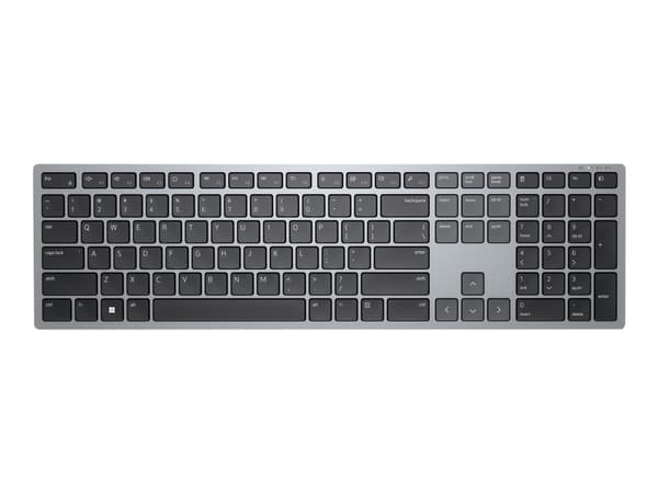 Dell Multi-Device KB700 - Tangentbord - trådlös - 2.4 GHz, Bluetooth 5.0 - QWERTY - USA, internationellt - Titan gray - med 3 års avancerad utbytesse