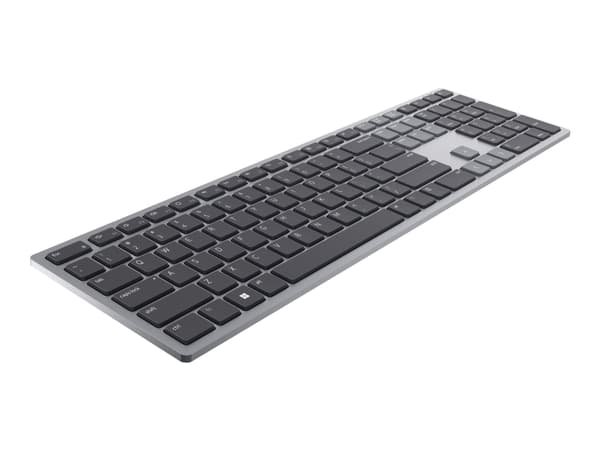 Dell Multi-Device KB700 - Tangentbord - trådlös - 2.4 GHz, Bluetooth 5.0 - QWERTY - USA, internationellt - Titan gray - med 3 års avancerad utbytesse