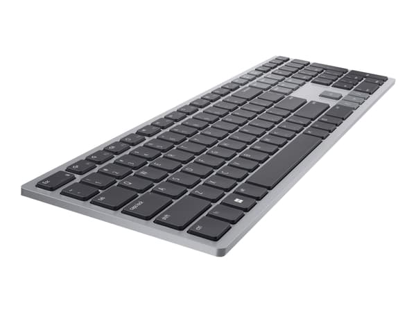 Dell Multi-Device KB700 - Tangentbord - trådlös - 2.4 GHz, Bluetooth 5.0 - QWERTY - USA, internationellt - Titan gray - med 3 års avancerad utbytesse Grå