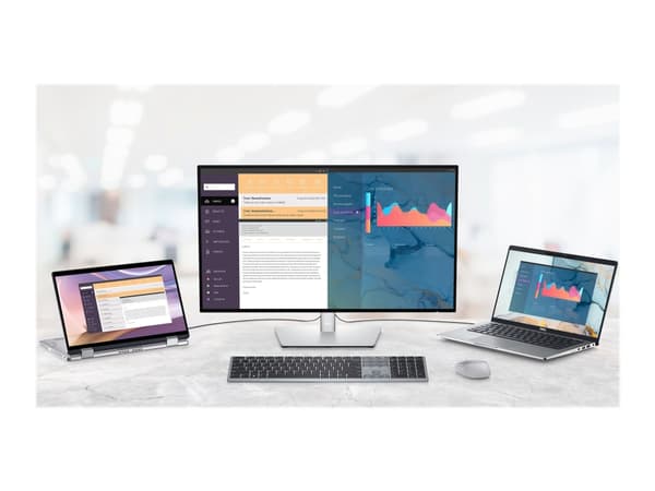 Dell Multi-Device KB700 - Tangentbord - trådlös - 2.4 GHz, Bluetooth 5.0 - QWERTY - ryska - Titan gray - med 3 års avancerad utbytesservice