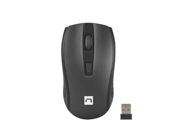 NATEC SQUID, Trådlös, USB, Membrantangentbrytare, QWERTY, Svart, Mus inkluderad