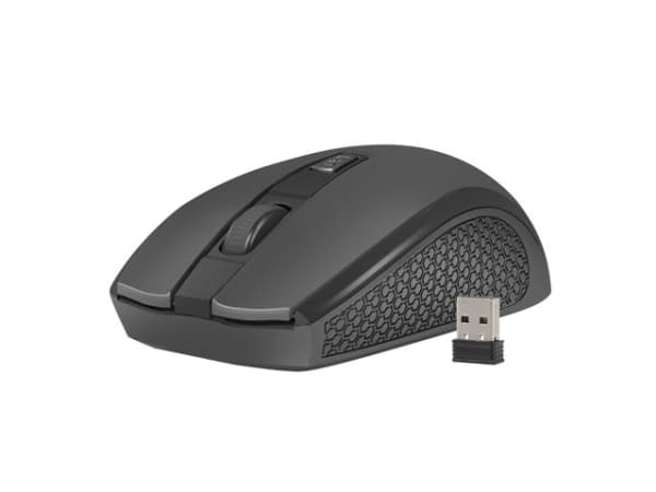 NATEC SQUID, Trådlös, USB, Membrantangentbrytare, QWERTY, Svart, Mus inkluderad