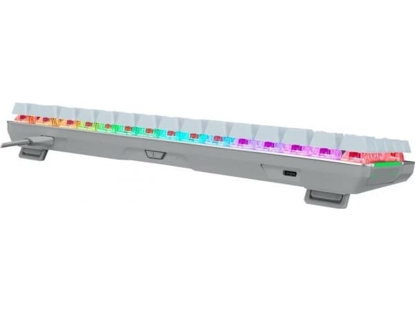 ASUS ROG Falchion Ace - Tangentbord - 65 % kompakt - med pekpanel - backlit - USB - QWERTY - amerikansk - tangentbrytare: ROG NX Red - vit