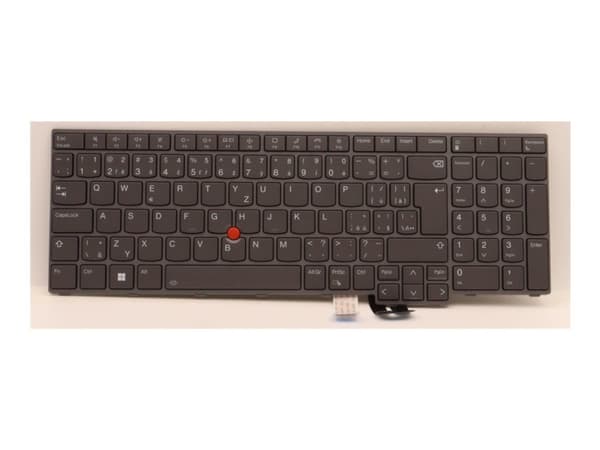 Chicony - Ersättningstangentbord för bärbar dator - med Trackpoint - bakgrundsbelyst - tjeckisk/slovakisk - grå - FRU - för ThinkPad P16 Gen 1 21D6,