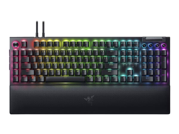 Razer BlackWidow V4 Pro, Täysikokoinen (100 %), USB, Mekaaninen, QWERTY, RGB LED, Musta musta