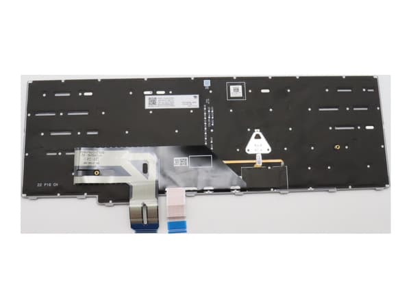 Chicony - Kannettavat udskiftningstastatur - med Trackpoint - bagbelyst - QWERTY - UK - grå - FRU - for ThinkPad P16 Gen 1 21D6, 21D7