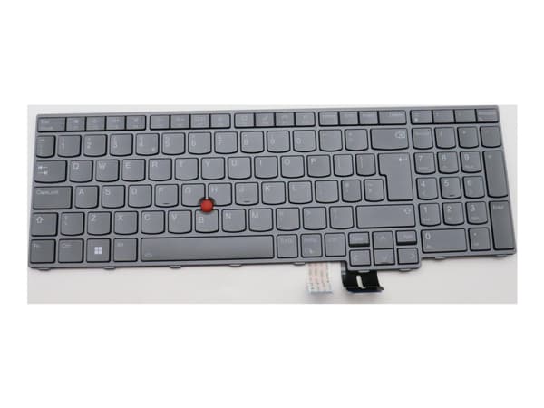 Chicony - Kannettavat udskiftningstastatur - med Trackpoint - bagbelyst - QWERTY - UK - grå - FRU - for ThinkPad P16 Gen 1 21D6, 21D7