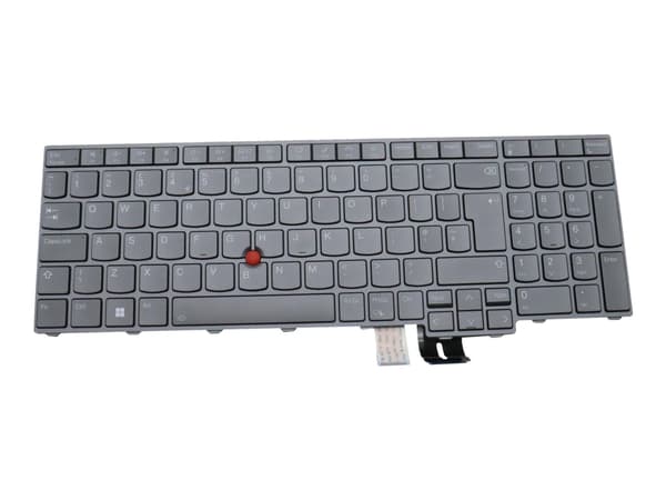 Chicony - Kannettavat udskiftningstastatur - med Trackpoint - bagbelyst - QWERTY - UK - grå - FRU - for ThinkPad P16 Gen 1 21D6, 21D7