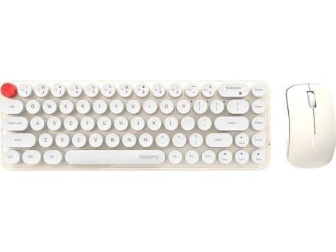 Mofii trådlöst tangentbord + mus MOFII Bean 2.4G (vit/beige)