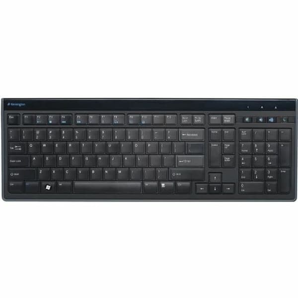 Tangentbord Kensington Advance Fit AZERTY Svart Svart matt Franska AZERTY Svart