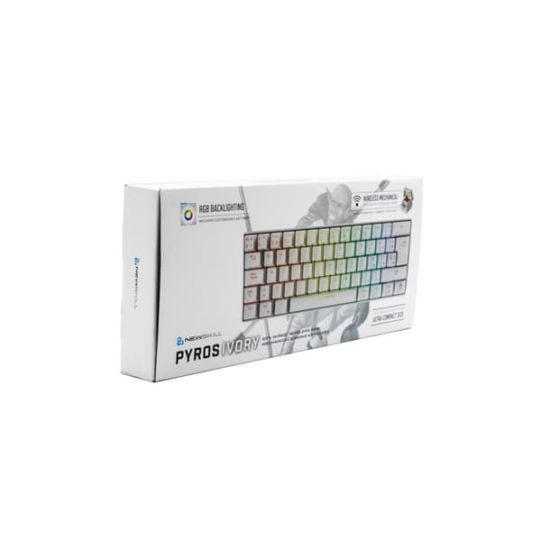 Gaming-tastatur Newskill Pyros Ivory LED RGB Spansk qwerty
