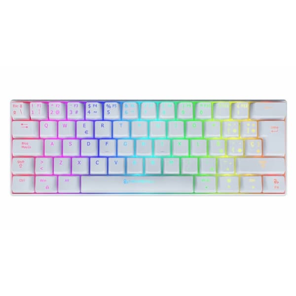 Gaming-tastatur Newskill Pyros Ivory LED RGB Spansk qwerty