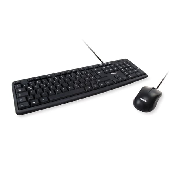 Tastatur og mus Equip 245201 Spansk qwerty Sort Multifarvet