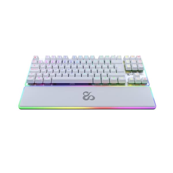 Gaming-tastatur Newskill Gungnyr TKL Pro Ivory LED RGB Spansk qwerty