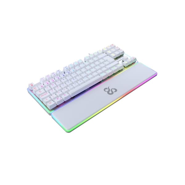 Gaming-tastatur Newskill Gungnyr TKL Pro Ivory LED RGB Spansk qwerty