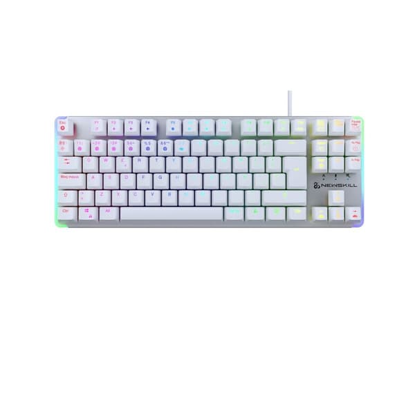 Gaming-tastatur Newskill Gungnyr TKL Pro Ivory LED RGB Spansk qwerty