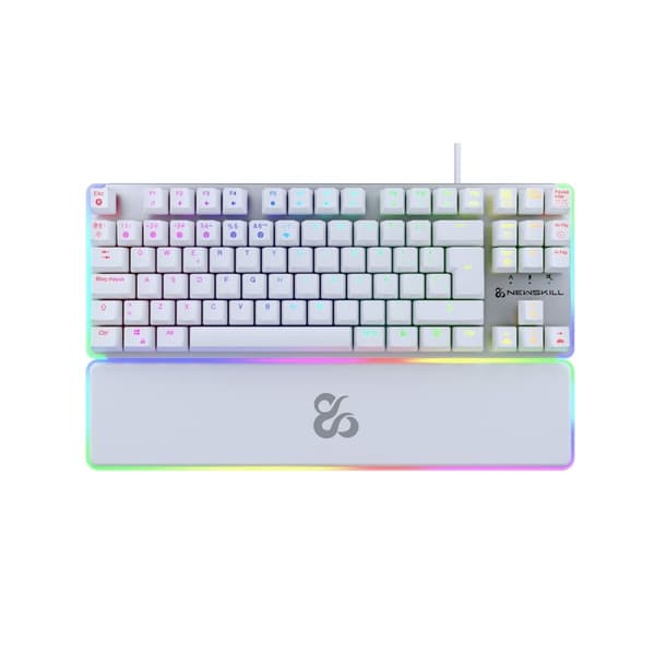 Gaming-tastatur Newskill Gungnyr TKL Pro Ivory LED RGB Spansk qwerty
