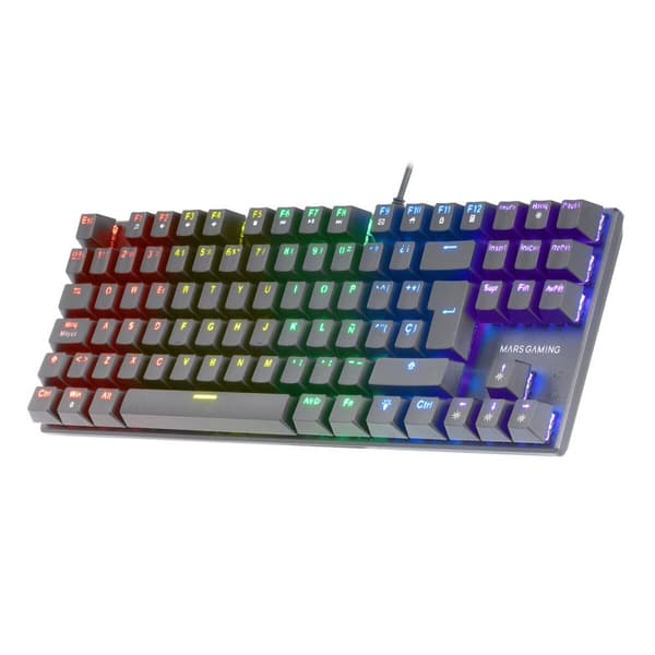 Tastatur Mars Gaming MK80 Spansk qwerty Sort RGB