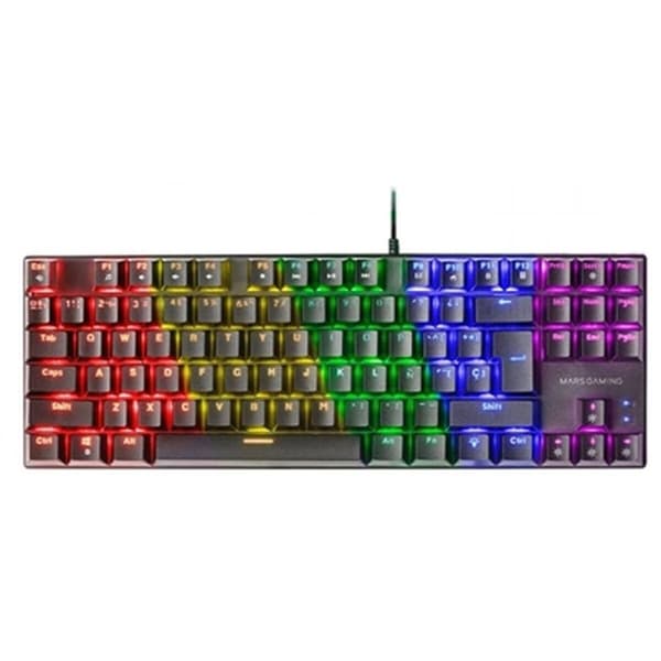 Tastatur Mars Gaming MK80 Spansk qwerty Sort RGB