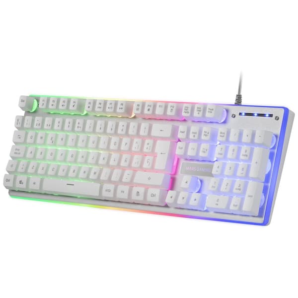 Tastatur Mars Gaming MK220 Spansk qwerty RGB Hvid
