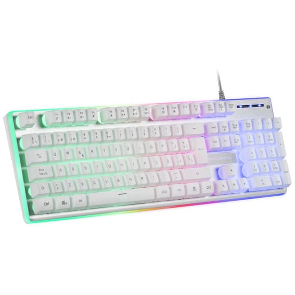 Tastatur Mars Gaming MK220 Spansk qwerty RGB Hvid